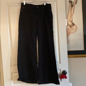 Hudson Jeans dark black stretch wide leg sz 31